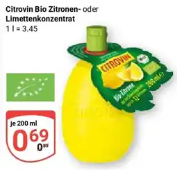 Globus Citrovin Bio Zitronen- oder Limettenkonzentrat Angebot