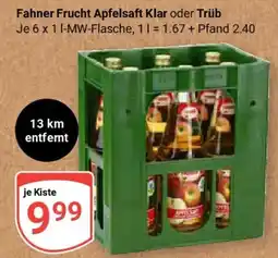 Globus Fahner Frucht Apfelsaft Klar oder Trüb Angebot