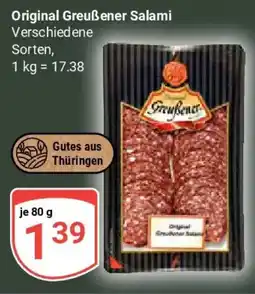 Globus Original Greußener Salami Angebot