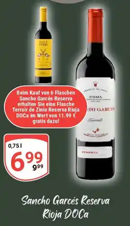 Globus Sancho Garcés Reserva Rioja Doca Angebot