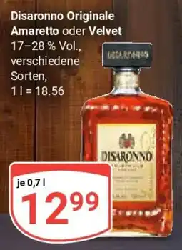 Globus Disaronno Original Amaretto oder Velvet Angebot