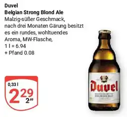 Globus Duvel Belgian Strong Blond Ale Angebot