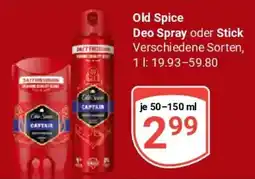 Globus Old Spice Deo Spray oder Stick Angebot