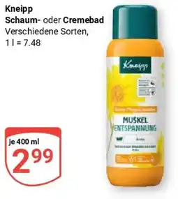 Globus Kneipp Schaum- oder Cremebad Angebot