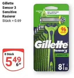 Globus Gillette Sensor 3 Sensitive Rasierer Angebot