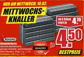 B1 Discount Baumarkt Rekord Bündelbriketts Angebot