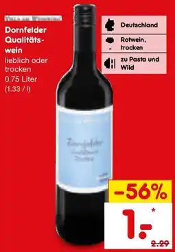 Netto Marken-Discount Dornfelder Qualitätswein Angebot