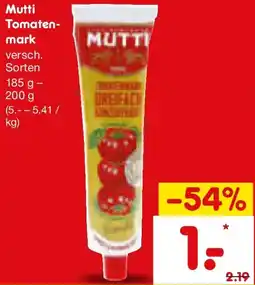 Netto Marken-Discount Mutti Tomatenmark Angebot