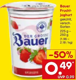 Netto Marken-Discount Bauer Fruchtjoghurt Angebot