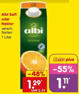 Netto Marken-Discount Albi Saft oder Nektar Angebot
