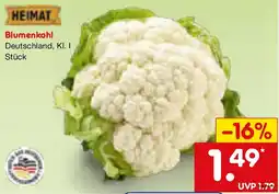 Netto Marken-Discount HEIMAT Blumenkohl Angebot