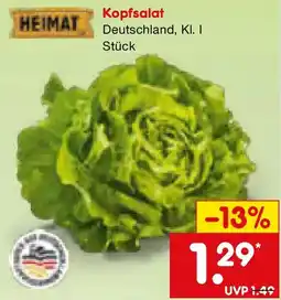 Netto Marken-Discount HEIMAT Kopfsalat Angebot