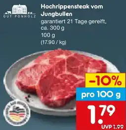 Netto Marken-Discount GUT PONHOLZ Hochrippensteak vom Jungbullen Angebot