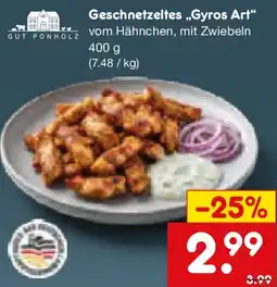 Netto Marken-Discount GUT PONHOLZ Geschnetzeltes „Gyros Art“ Angebot