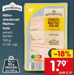 Netto Marken-Discount HOFMAIER Hähnchenbrust filetroulade Angebot
