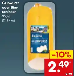 Netto Marken-Discount Gelbwurst oder Bierschinken Angebot