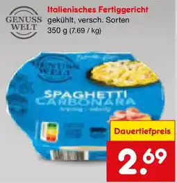 Netto Marken-Discount GENUSS WELT Italienisches Fertiggericht Angebot
