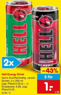 Netto Marken-Discount Hell Energy Drink Angebot