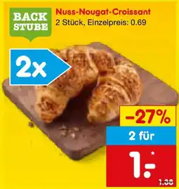 Netto Marken-Discount BACK STUBE Nuss-Nougat-Croissant Angebot