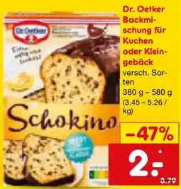 Netto Marken-Discount Dr. Oetker Backmischung für Kuchen oder Kleingebäck Angebot