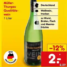 Netto Marken-Discount Müller Thurgau Qualitätswein Angebot