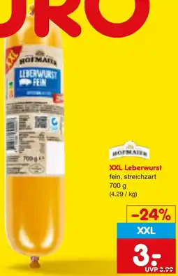 Netto Marken-Discount HOFMAIER XXL Leberwurst Angebot