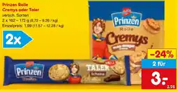Netto Marken-Discount Prinzen Rolle Cremys oder Taler Angebot