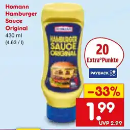 Netto Marken-Discount Homann Hamburger Sauce Original Angebot