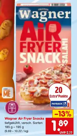 Netto Marken-Discount Wagner Air Fryer Snack Salami Angebot