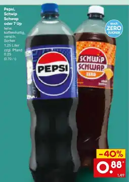 Netto Marken-Discount Pepsi, Schwip Schwap oder 7 Up Angebot