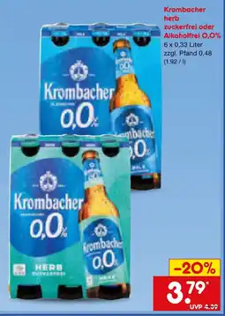 Netto Marken-Discount Krombacher 0,0% Angebot