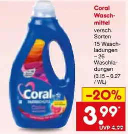 Netto Marken-Discount Coral Waschmittel Angebot