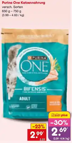 Netto Marken-Discount Purina One Katzenfutter Angebot