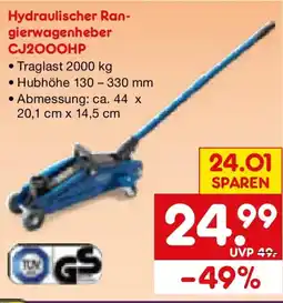 Netto Marken-Discount Hydraulischer Rangierwagenheber CJ2000HP Angebot