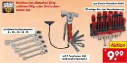 Netto Marken-Discount Multitool Axt, Ratschen Ring-schliesssel 5tlg. oder Schrauben-dreher Set Angebot