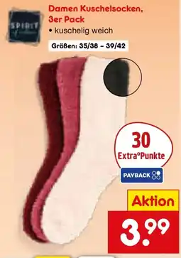 Netto Marken-Discount Spirit Damen Kuschelsocken Angebot