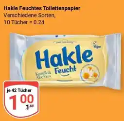 Globus Hakle Feuchtes Toilettenpapier Angebot