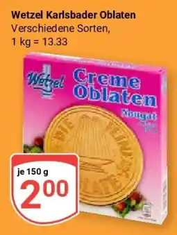 Globus Wetzel Karlsbader Oblaten Angebot