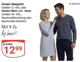 Globus Damen-Sleepshirt oder Herren-Shirt oder Hose Angebot