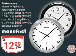 Globus Funkwanduhr Angebot