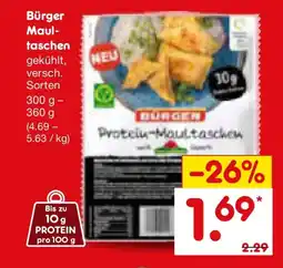 Netto Marken-Discount Bürger Protein-Maultaschen Angebot