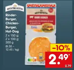 Netto Marken-Discount Rinder-Burger, Chicken-Burger, Hot-Dog Angebot