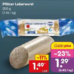 Netto Marken-Discount Pfälzer Leberwurst Angebot