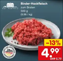Netto Marken-Discount Rinder-Hackfleisch zum Braten Angebot