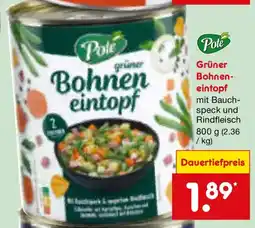 Netto Marken-Discount Pote grüner Bohnen-eintopf Angebot