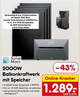 Netto Marken-Discount Solar Mars Balkonkraftwerk mit Speicher Angebot