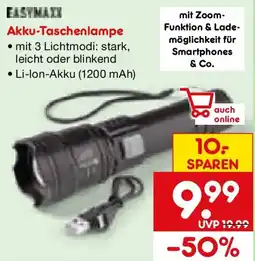 Netto Marken-Discount Akku-Taschenlampe Angebot