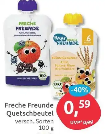 Budni Freche Freunde Quetschbeutel 100g Angebot