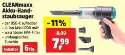 Thomas Philipps CLEANmaxx Akku-Handstaubsauger Angebot
