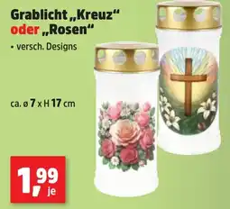 Thomas Philipps Grablicht "Kreuz" oder "Rosen" Angebot